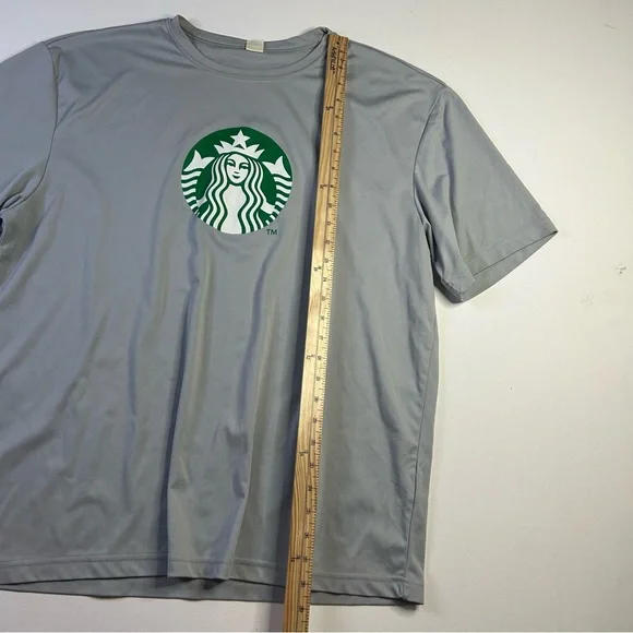 Starbucks Promotional Men Shirt XL Quick Dry Stretch Espresso Junkie Jersey RARE - Picture 2 of 5